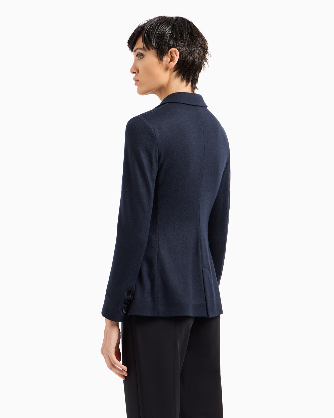 Single-breasted jacket in pure cashmere jersey - 3
