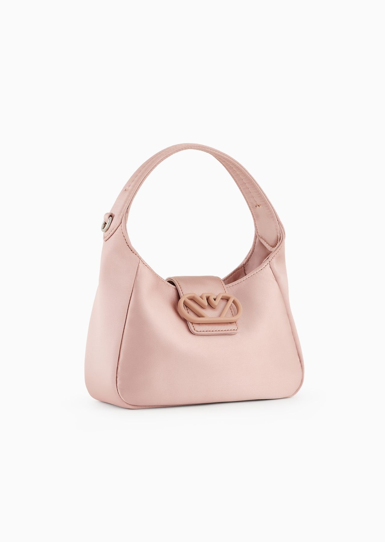 Satin hobo handbag with eagle buckle - 2