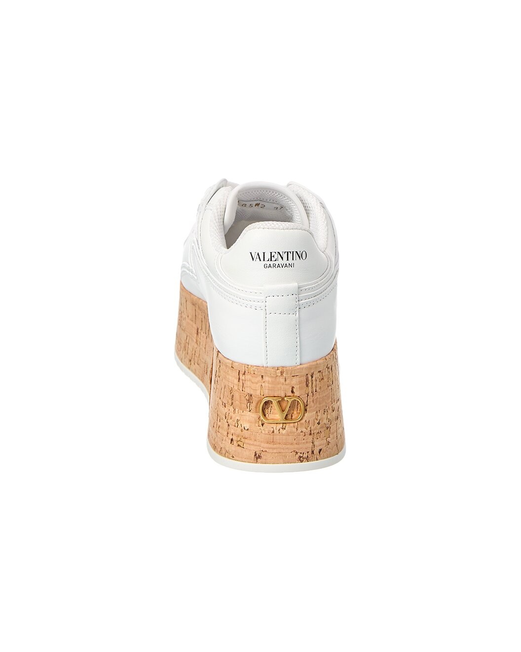 Valentino Freedots XL Leather & Cork Platform Sneaker - 3