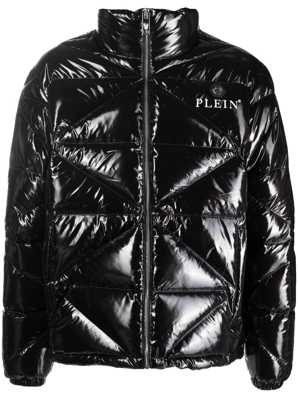 padded high-shine jacket - 1