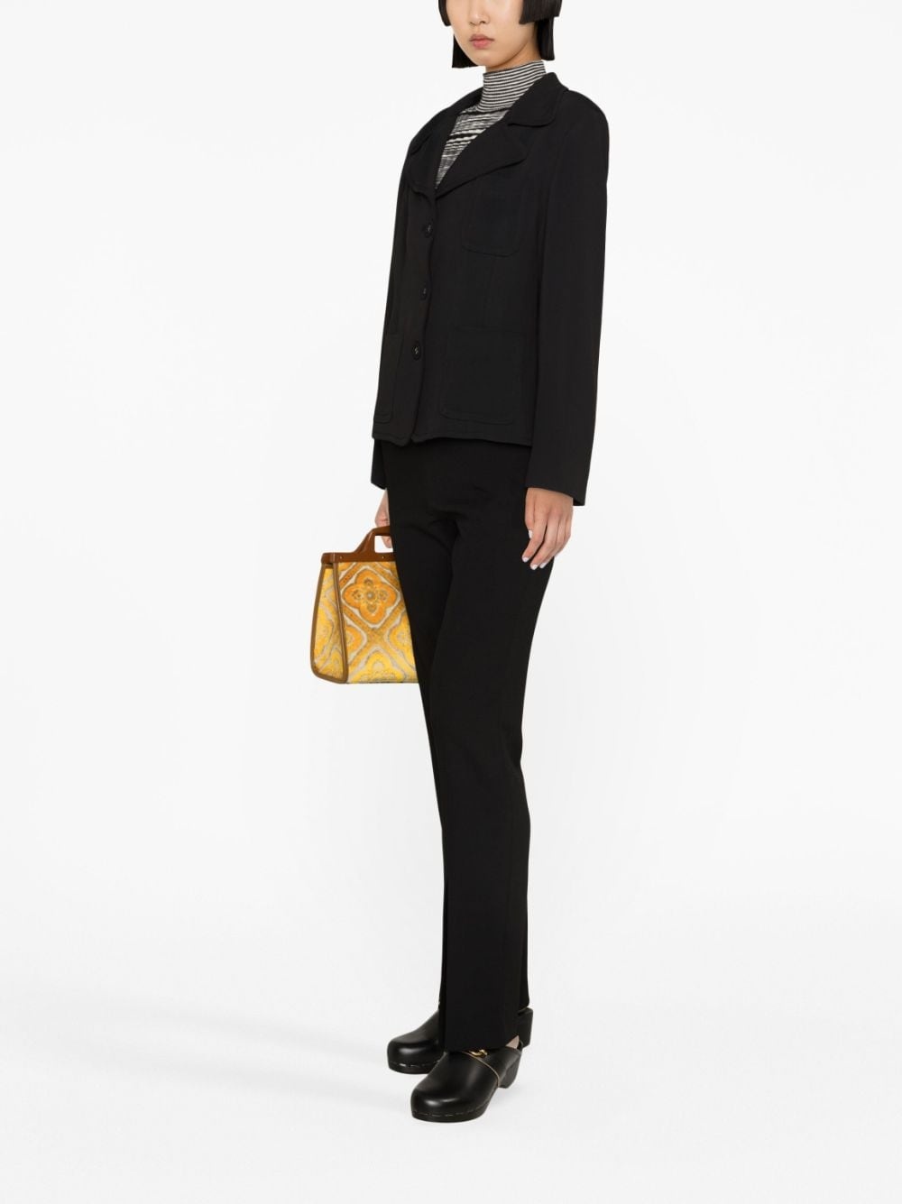 single-breasted patch-pocket blazer - 3