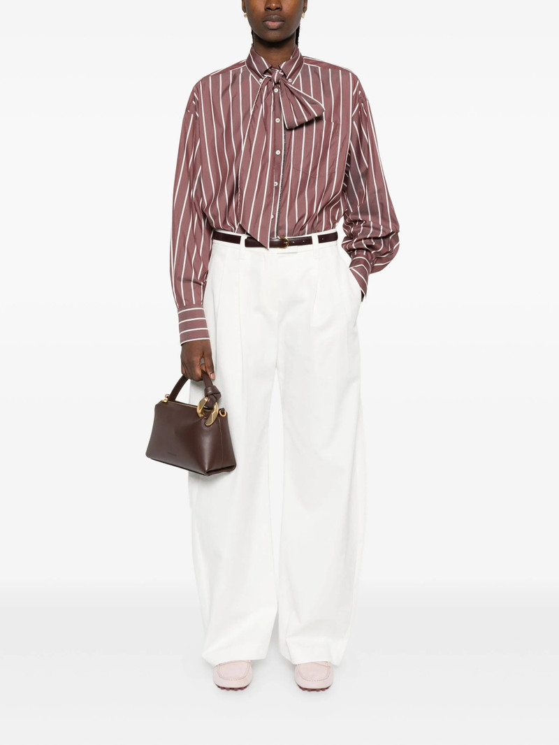 Brunello Cucinelli Brunello Cucinelli Striped Tie-neck Top outlook