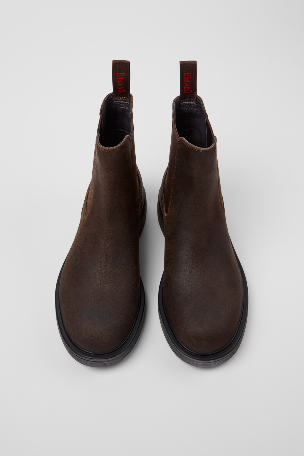 Brown Nubuck Ankle Boots for Men. - 5