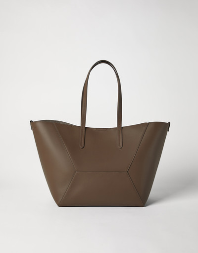 Brunello Cucinelli Calfskin shopper bag with monili outlook