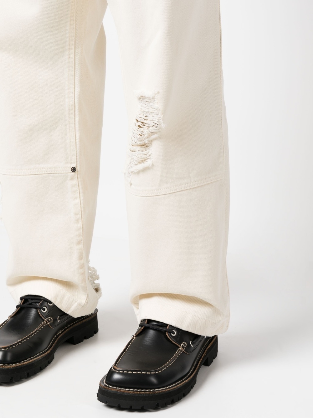 high-waisted straight-leg trousers - 8