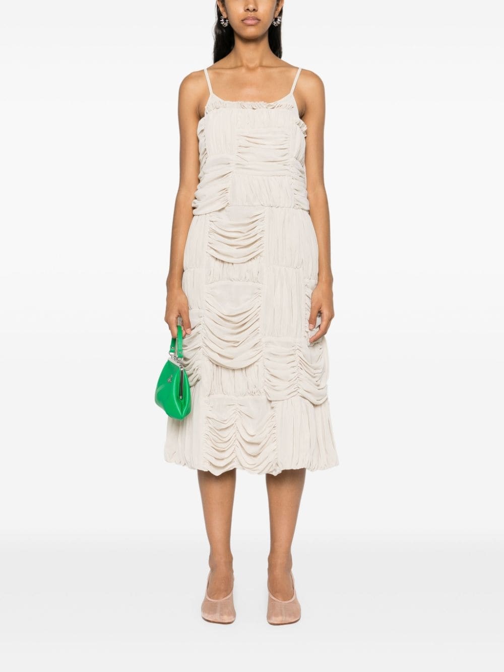 ruched midi dress - 2