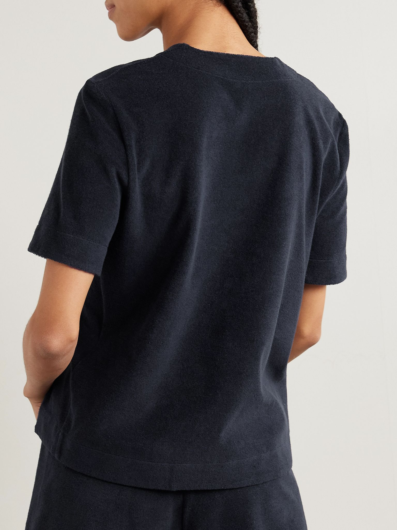 Paresse cotton-terry top Midnight blue - 3