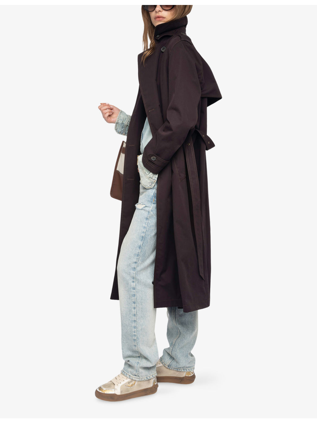 Kenar Double-Breasted Cotton Trench Coat - 3