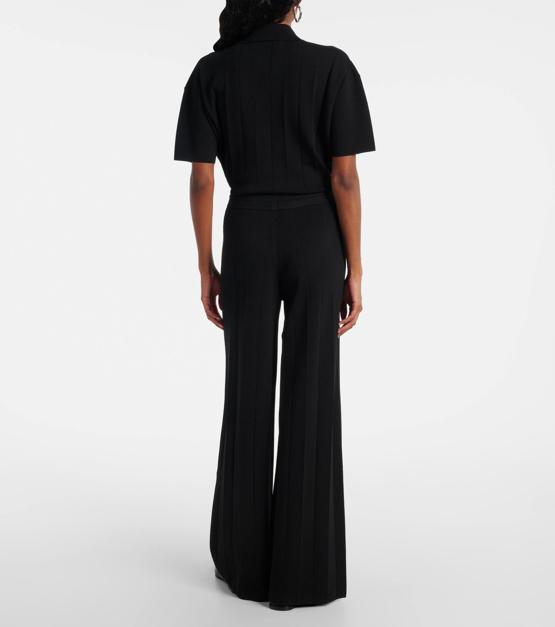 Lama crêpe wide-leg pants - 3