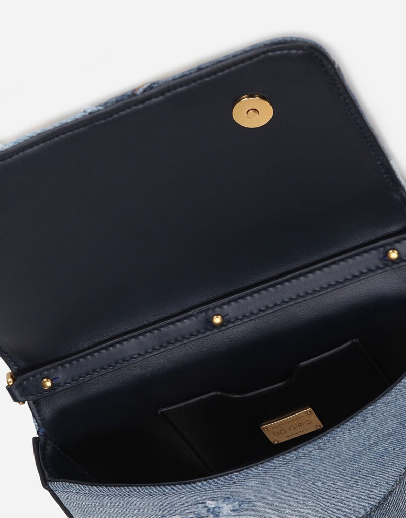 DG Girls clutch in patchwork denim and plain calfskin 5