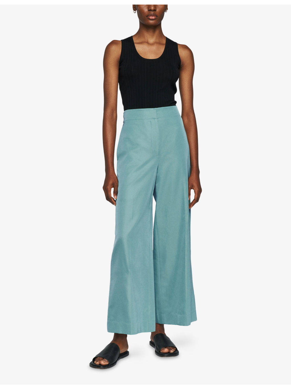 Thurlow Wide-Leg High-Rise Silk and Cotton-Blend Trousers - 2