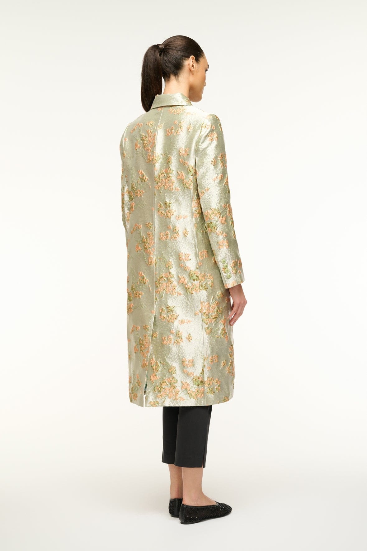 STAUD ANTOINETTE COAT METALLIC BLOOM - 8