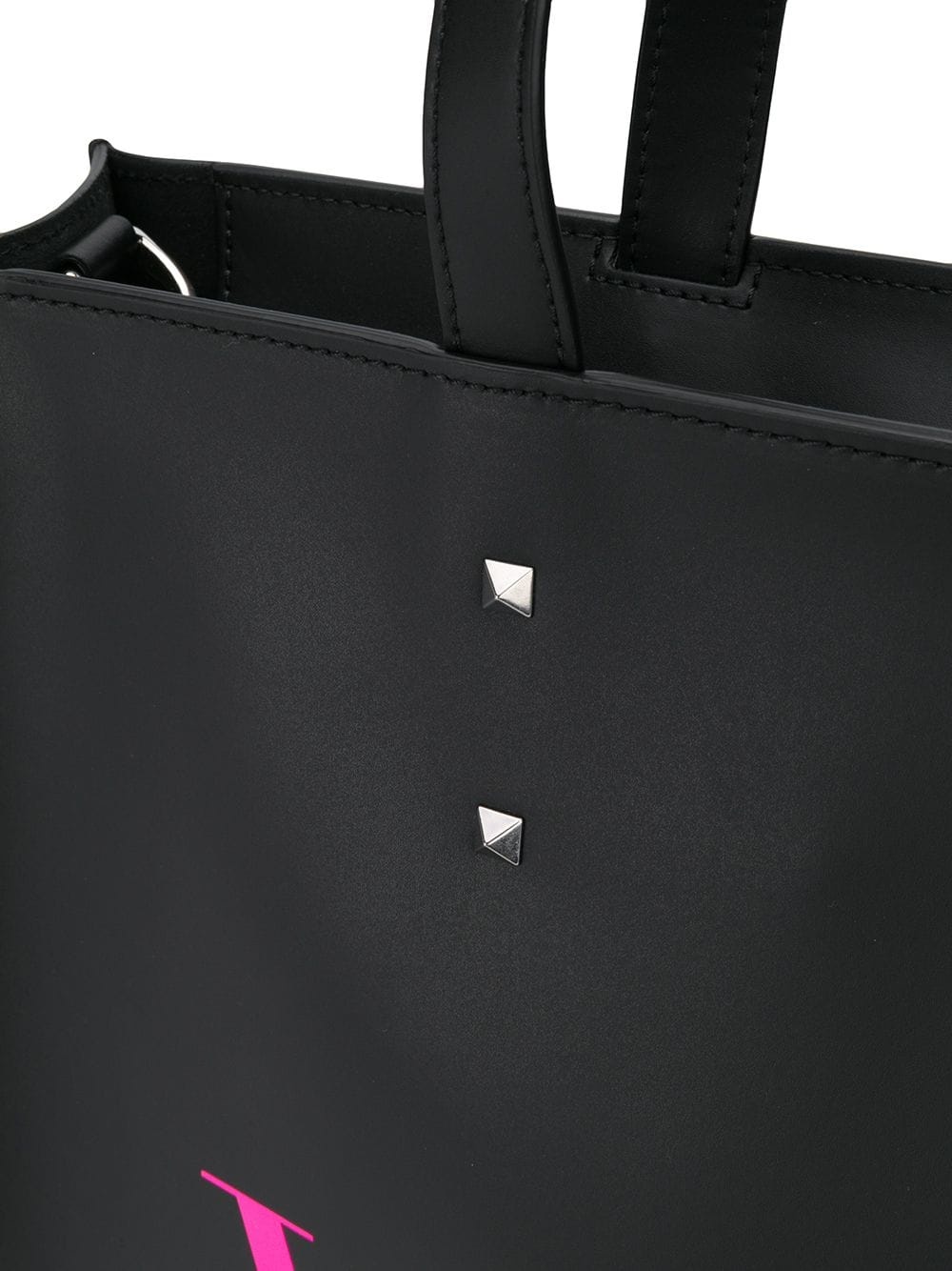 VLTN leather tote bag - 4