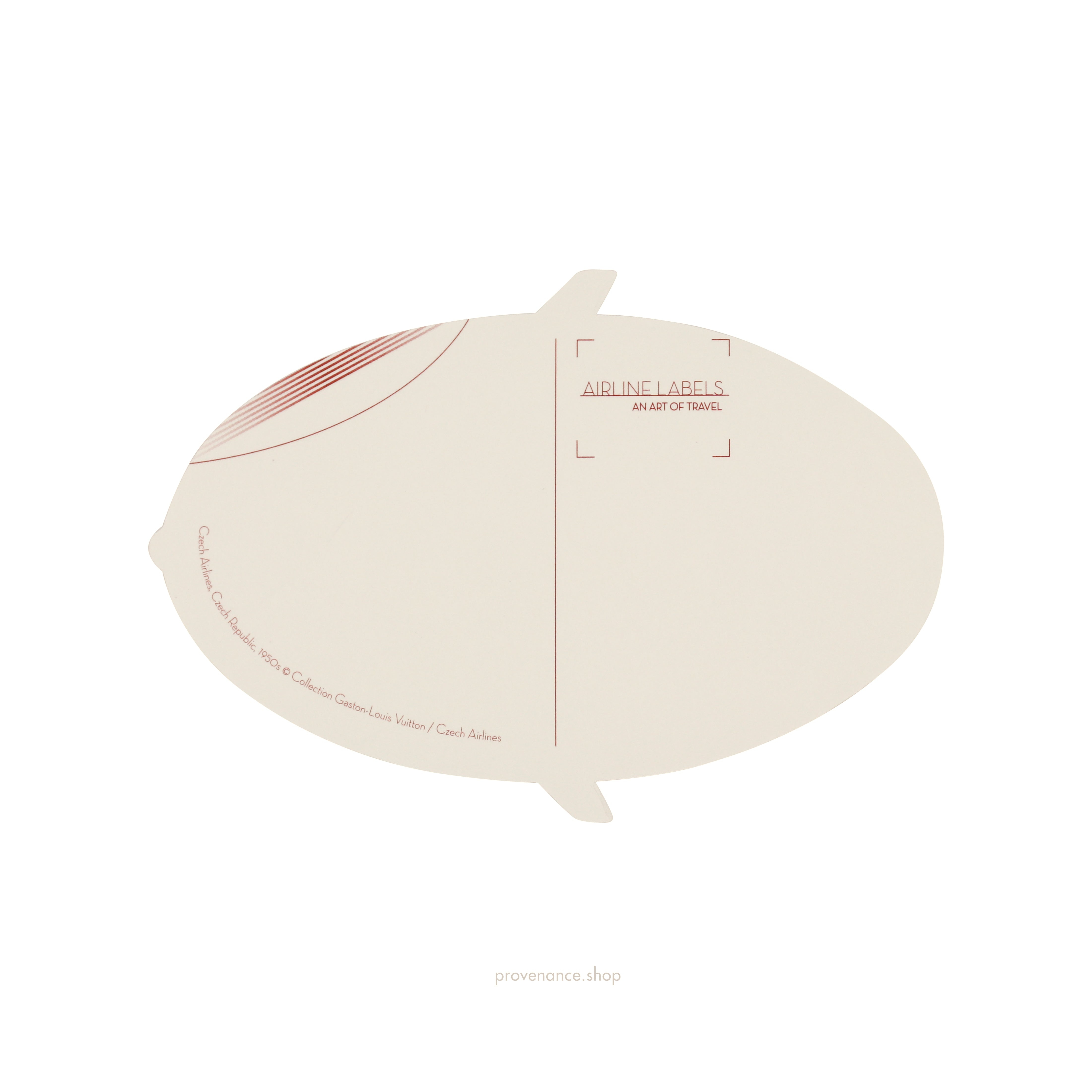 Louis Vuitton Airline Label Postcard - CESKOSLOVENSKE AEROLINIE - 2