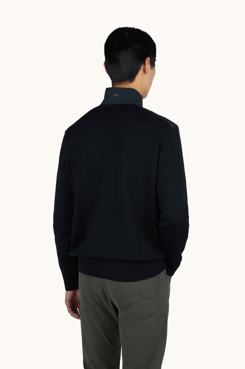 Paul & Shark HALF-ZIP SWEATER IN SOFT COOL TOUCH WOOL WITH TYPHOON® RE-4X4 STRETCH DETAILS outlook