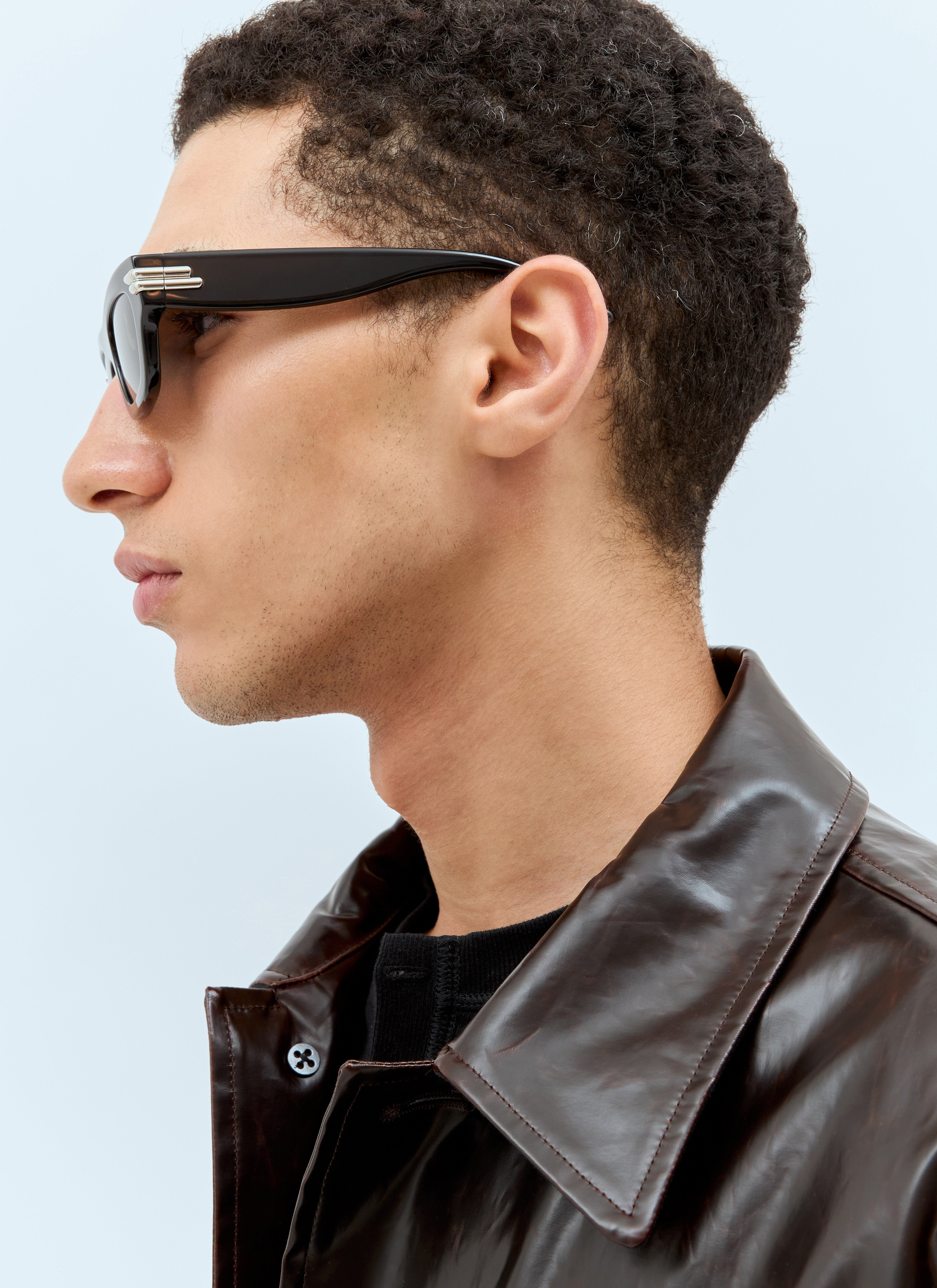 Bottega Veneta Men Mitre Square Sunglasses - 2