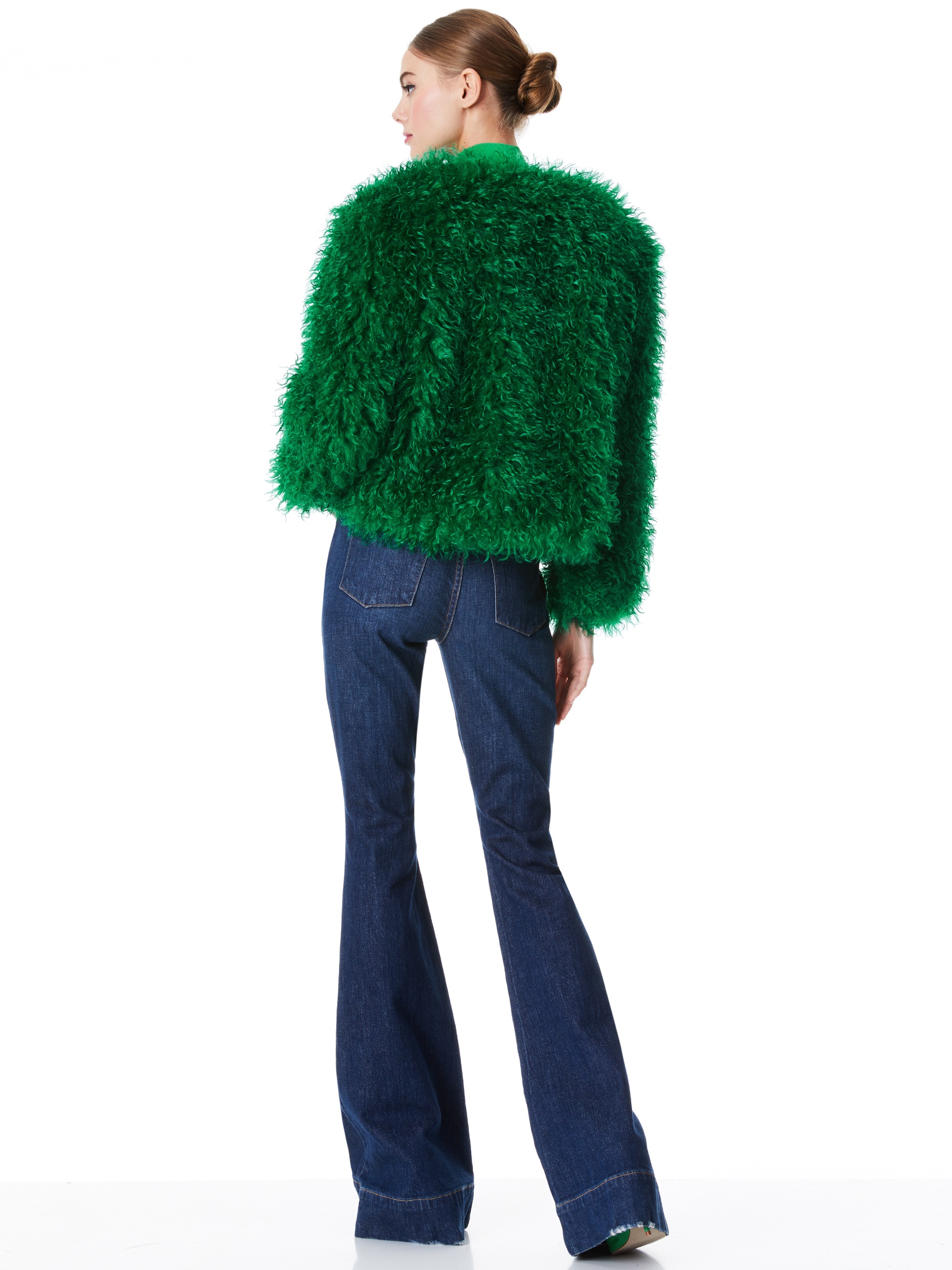 JERRIE COLLARLESS FAUX FUR COAT - 3