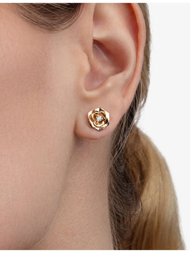 Piaget Piaget Rose 18ct Rose-Gold And 0.12ct Diamond Stud Earrings outlook