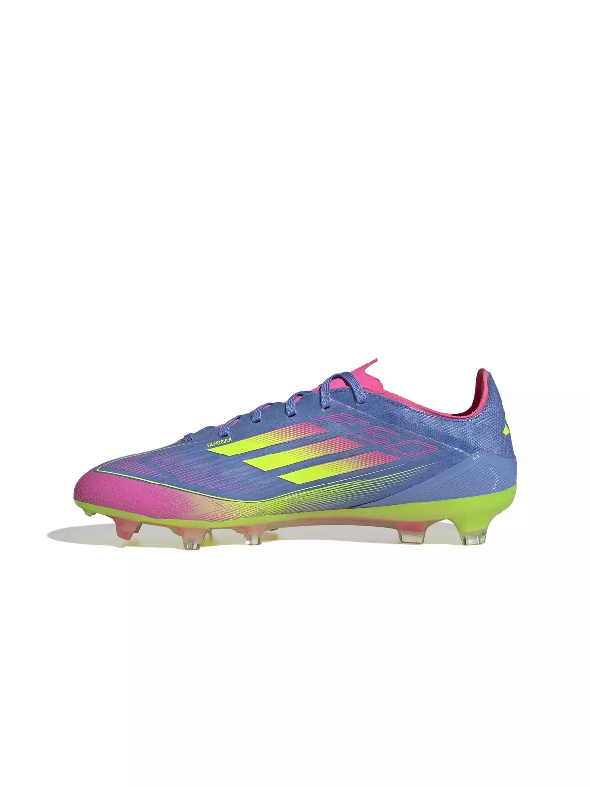 F50 Pro FG "Blue Fusion/Lucid Lemon/Lucid Pink" Unisex Soccer Cleat - 2