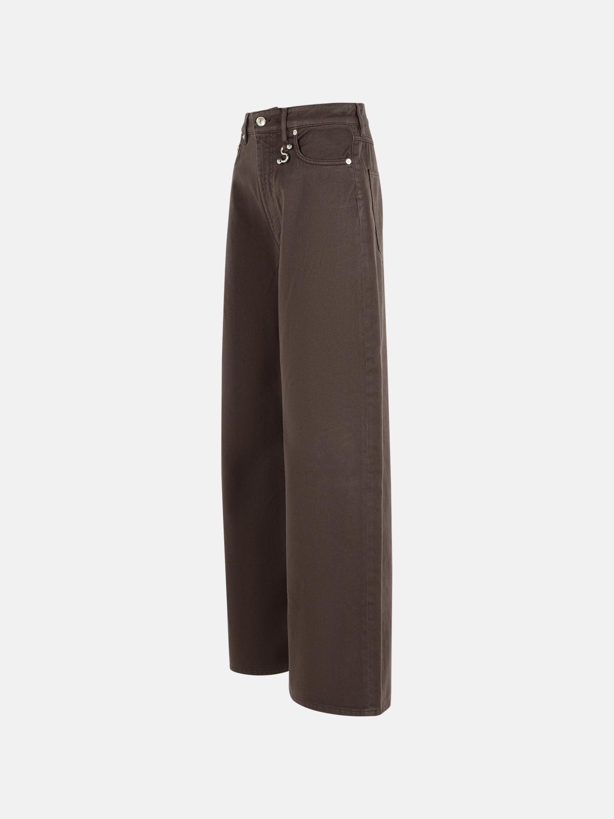 'SIAMESE' BROWN COTTON JEANS - 2