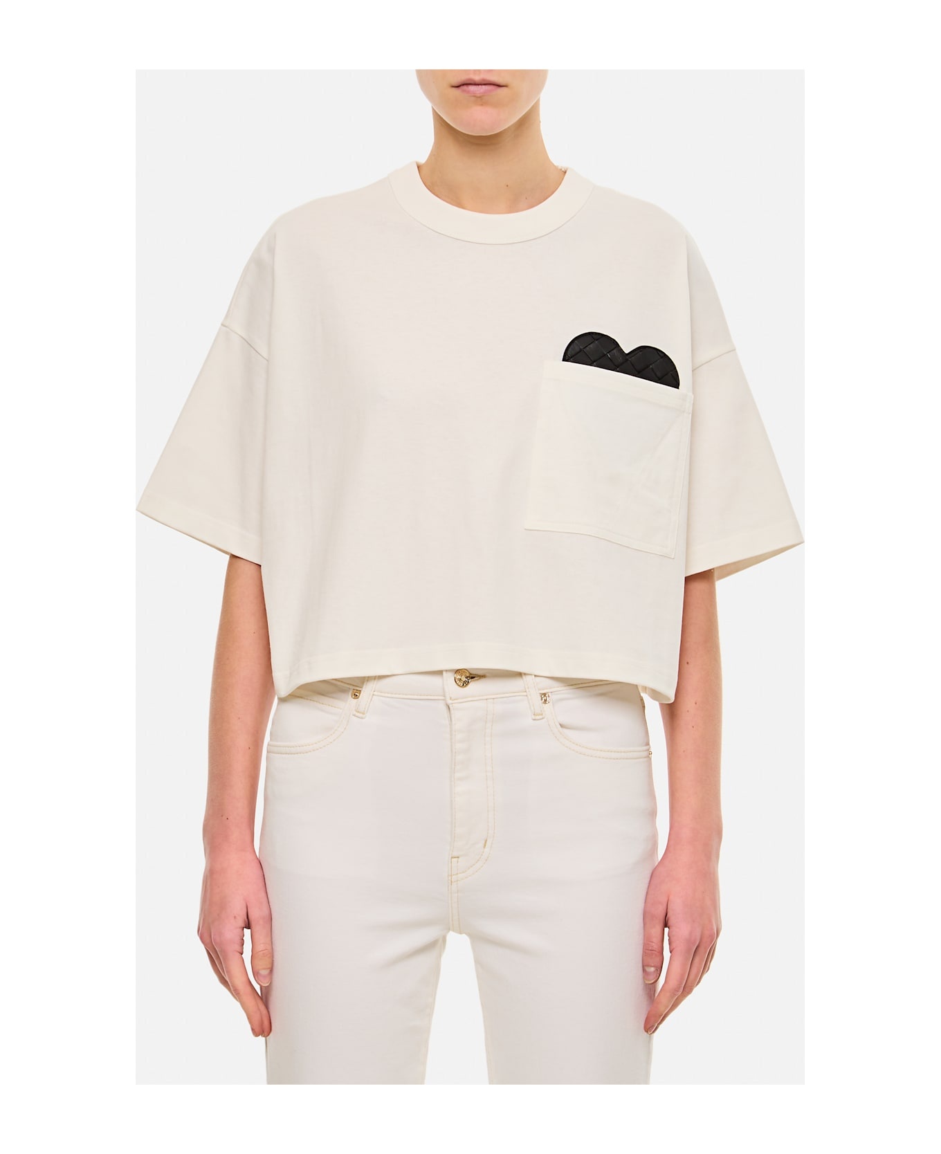 BOTTEGA VENETA Crop 半袖 Tシャツ Bottega Veneta Cropped T-shirt | italist | REVERSIBLE