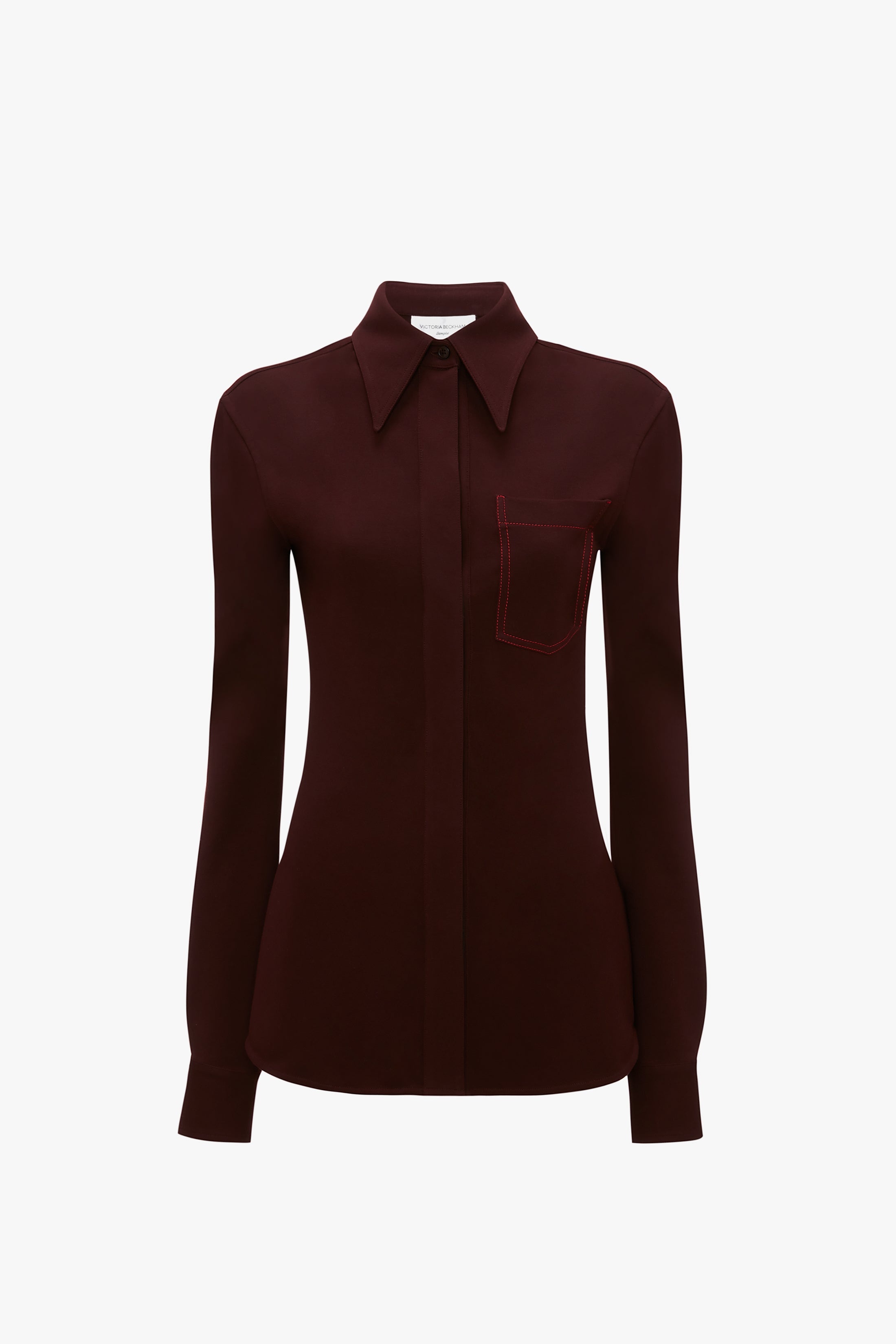 Slim Fit Shirt In Rosewood - 1