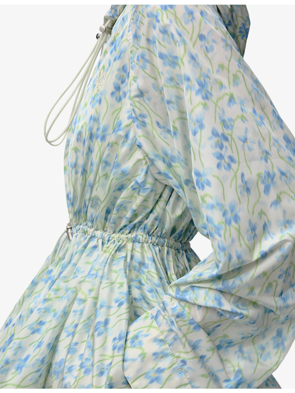 Floral-Print Silk-Woven Windbreaker Jacket - 5