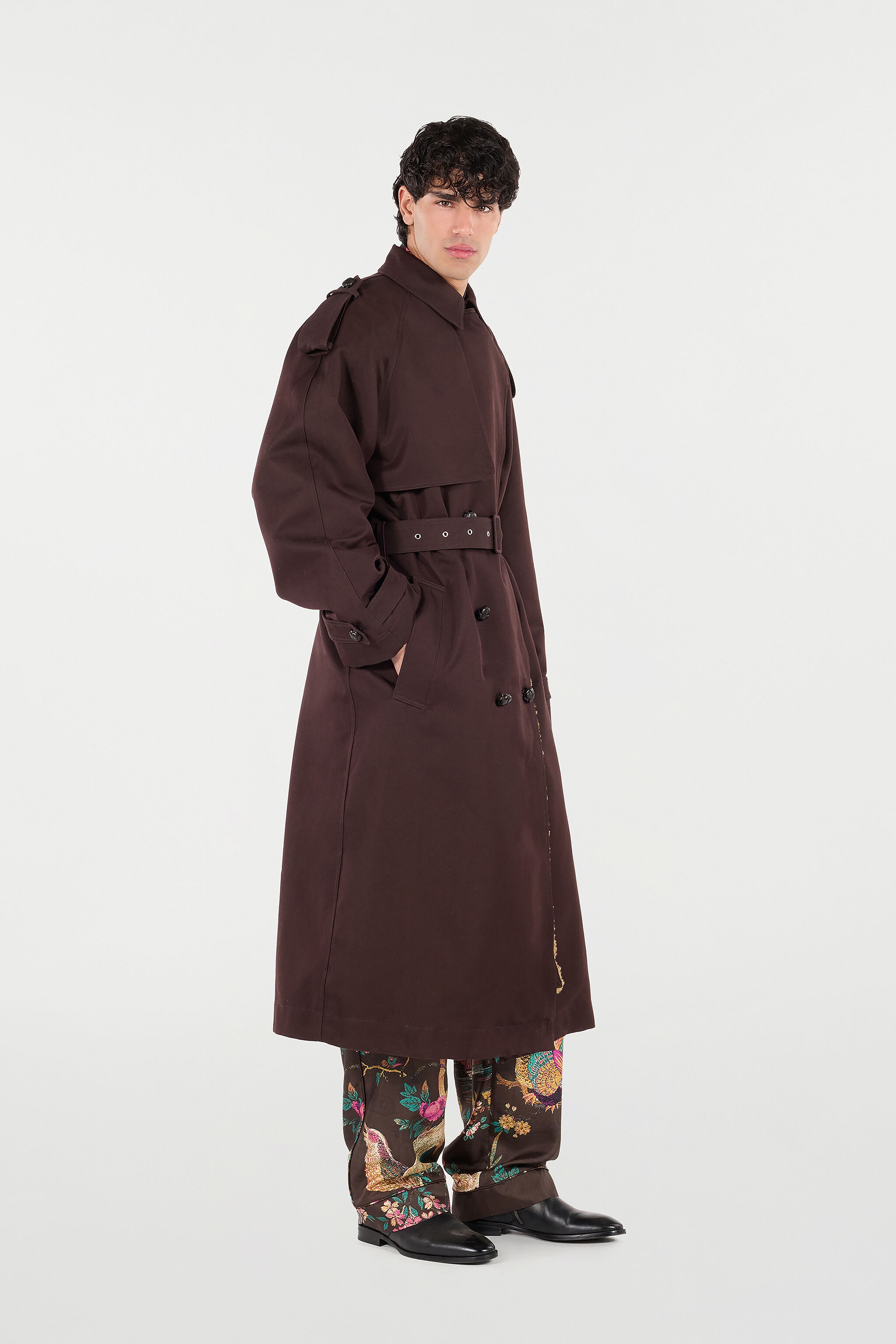 Long Cotton Trench Coat - 3