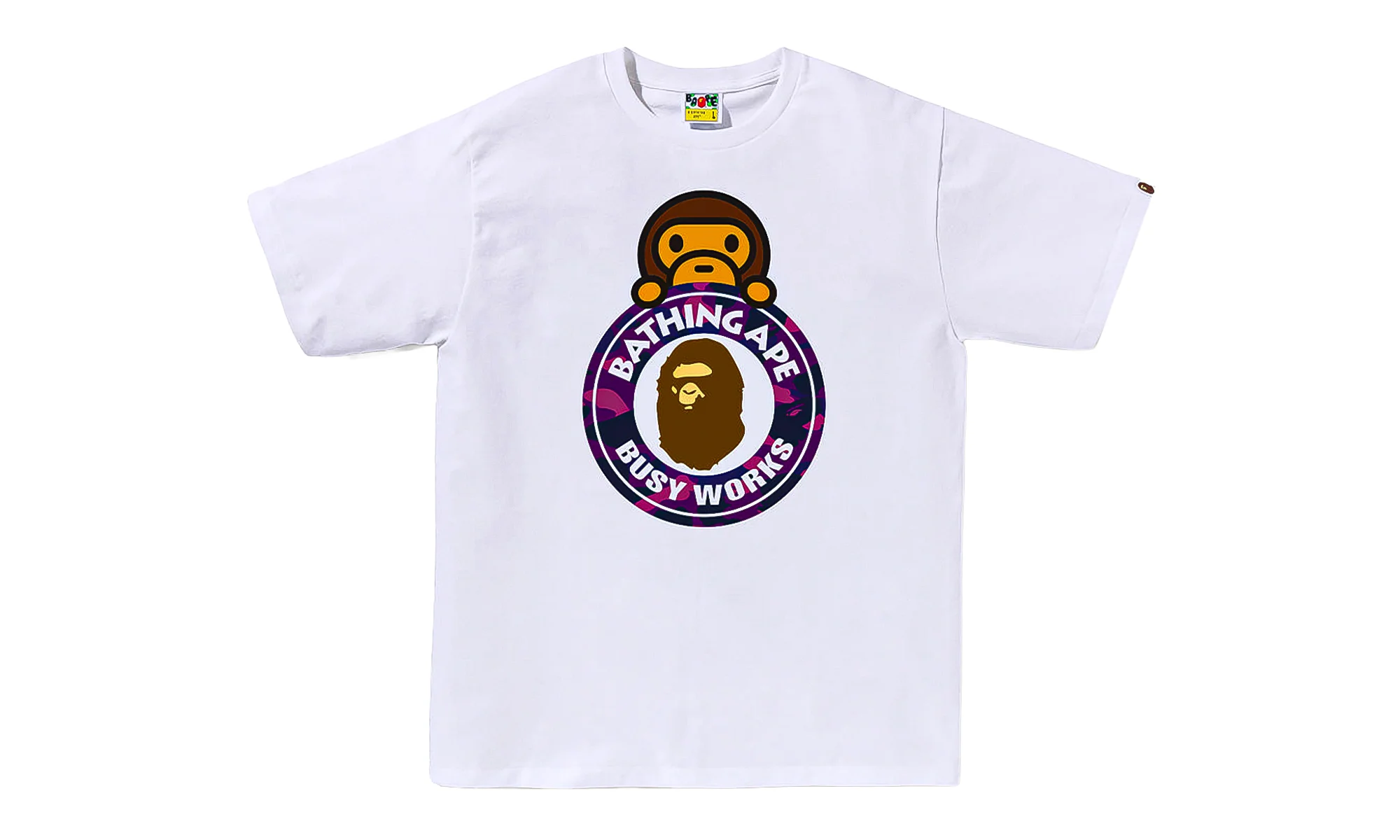Camo Color Milo on Busy Works SS Tee "White/Purple Camo" 0ZXTEMX00710Q WHS - 1