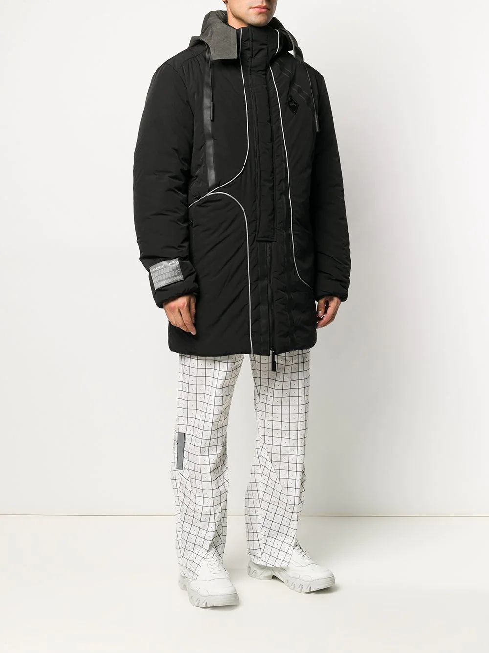 hooded zip-up parka - 3