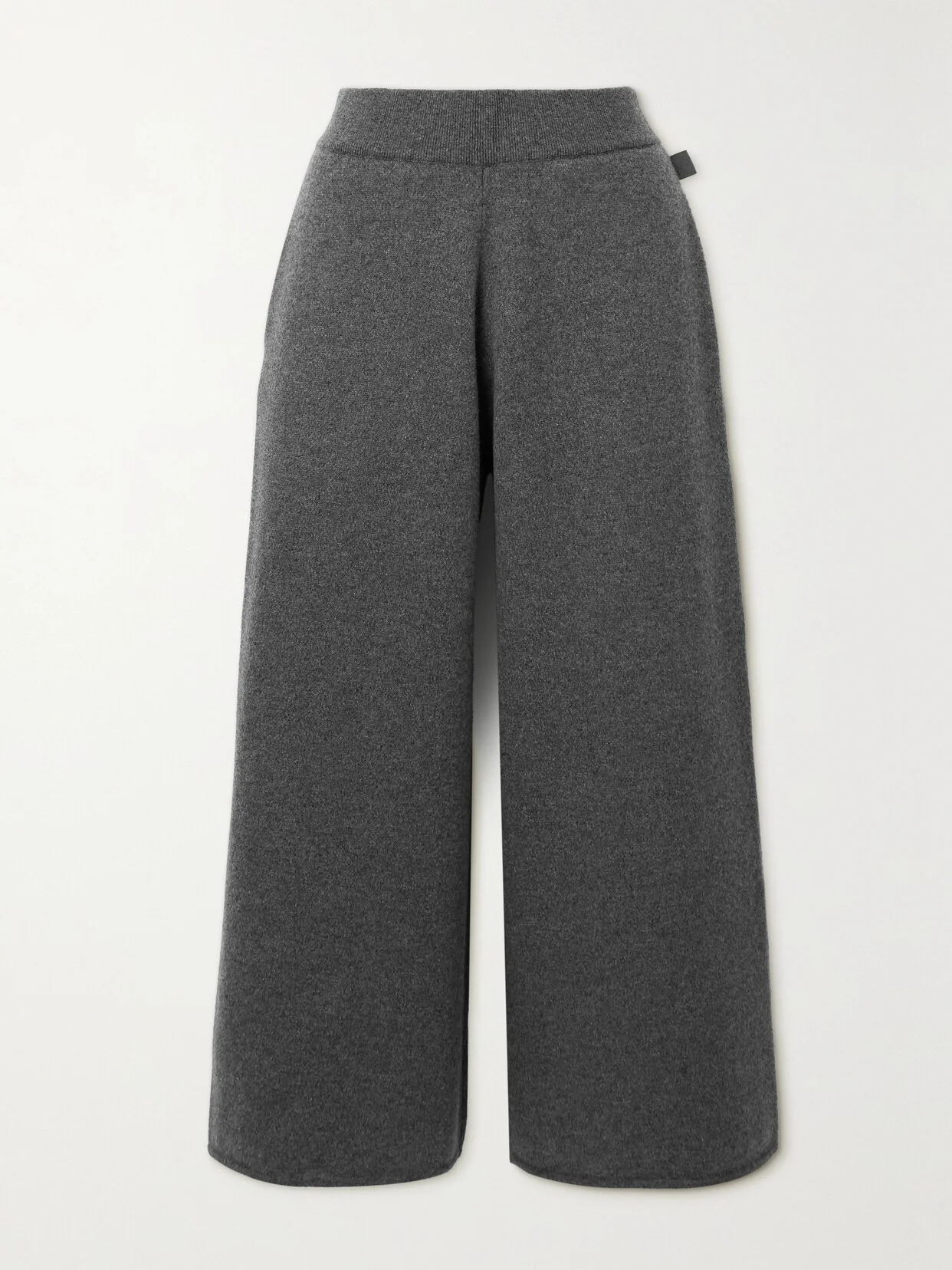 Cropped Cashmere Wide-leg Pants - 1