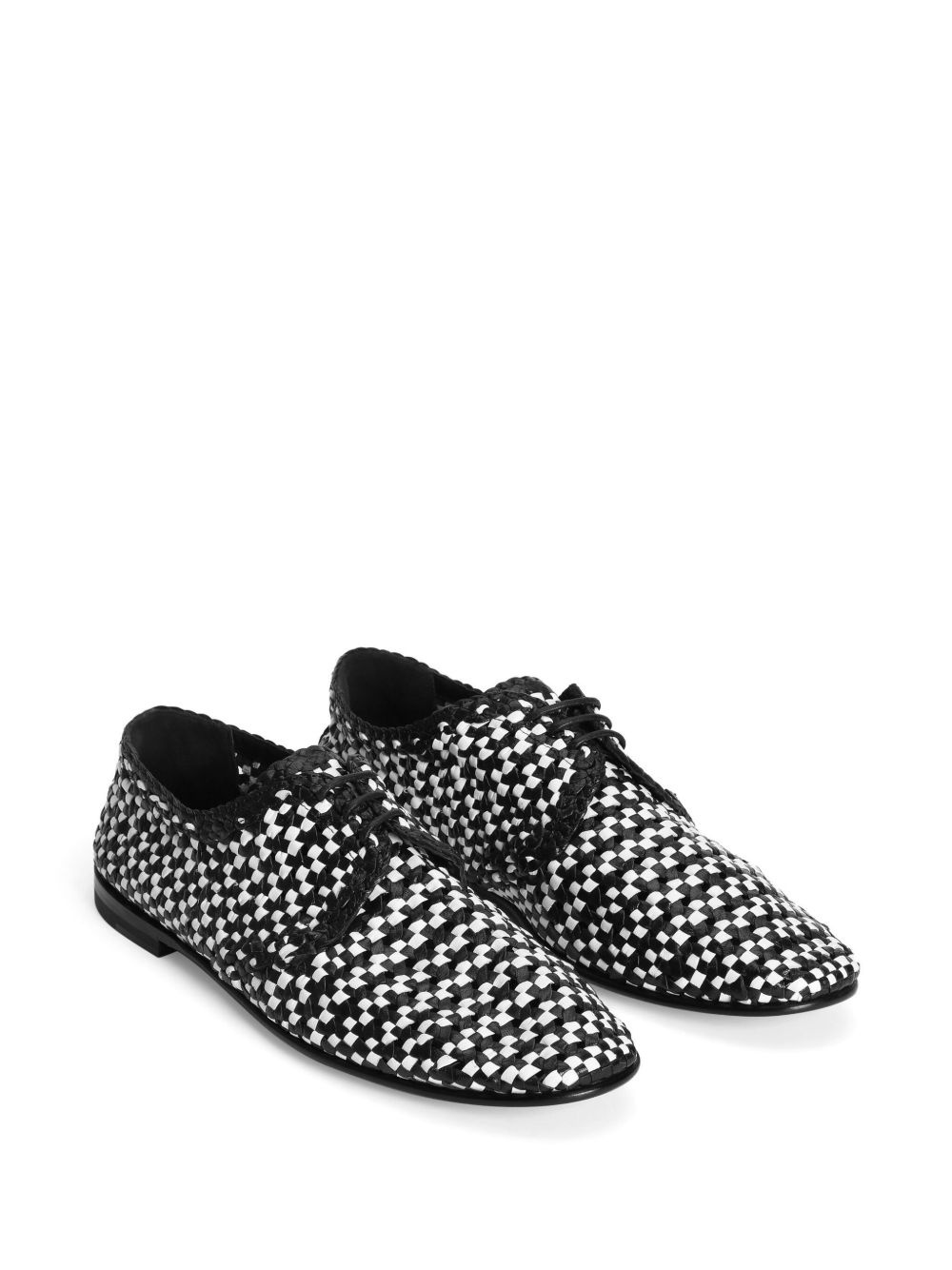 woven raffia Derby shoes - 2