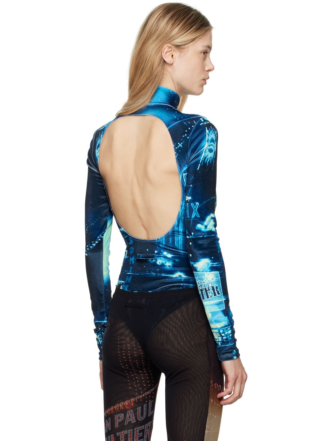 Navy 'The Velvet Pigalle' Bodysuit - 3