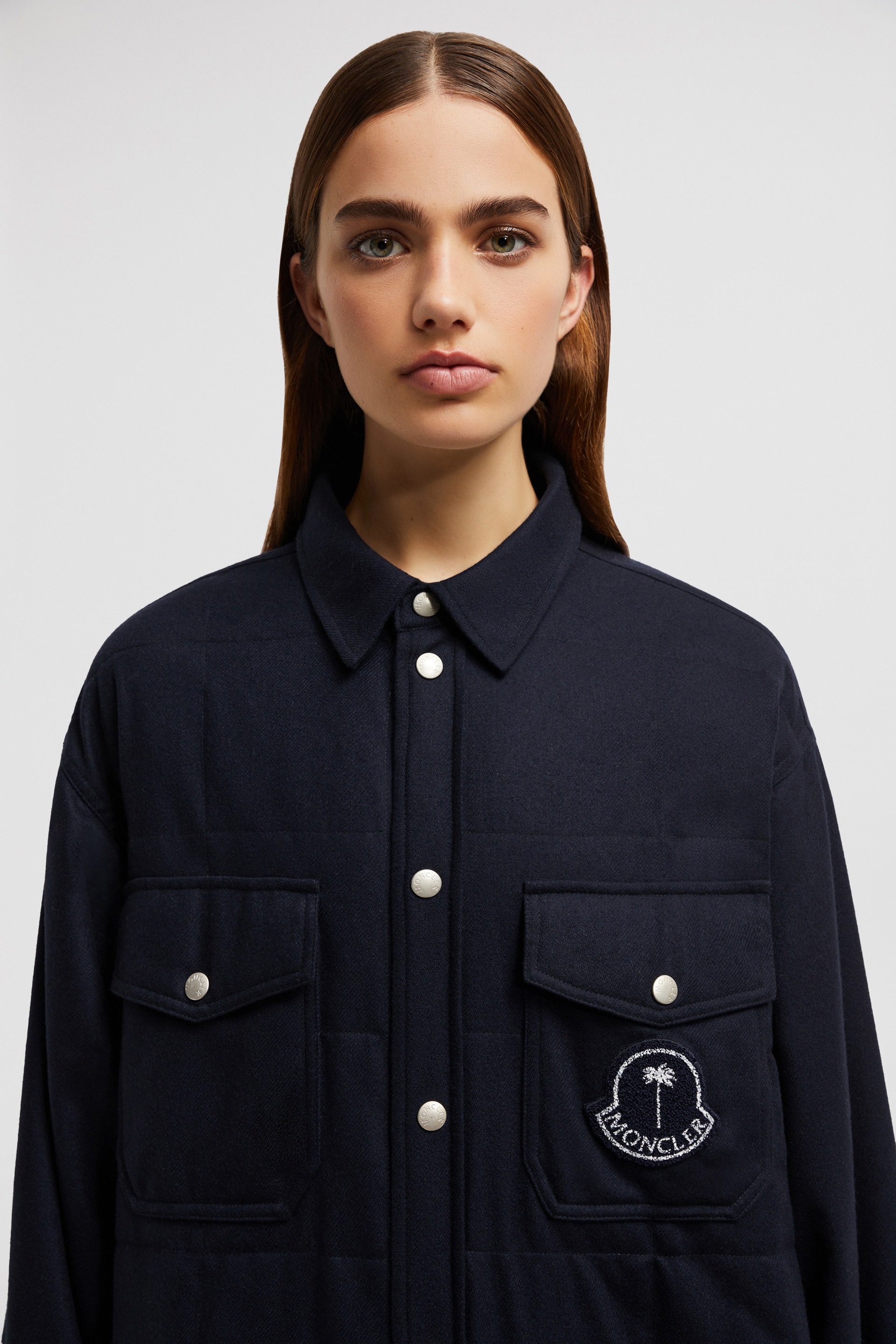Moncler x Palm Angels Wool Flannel Shirt - 9