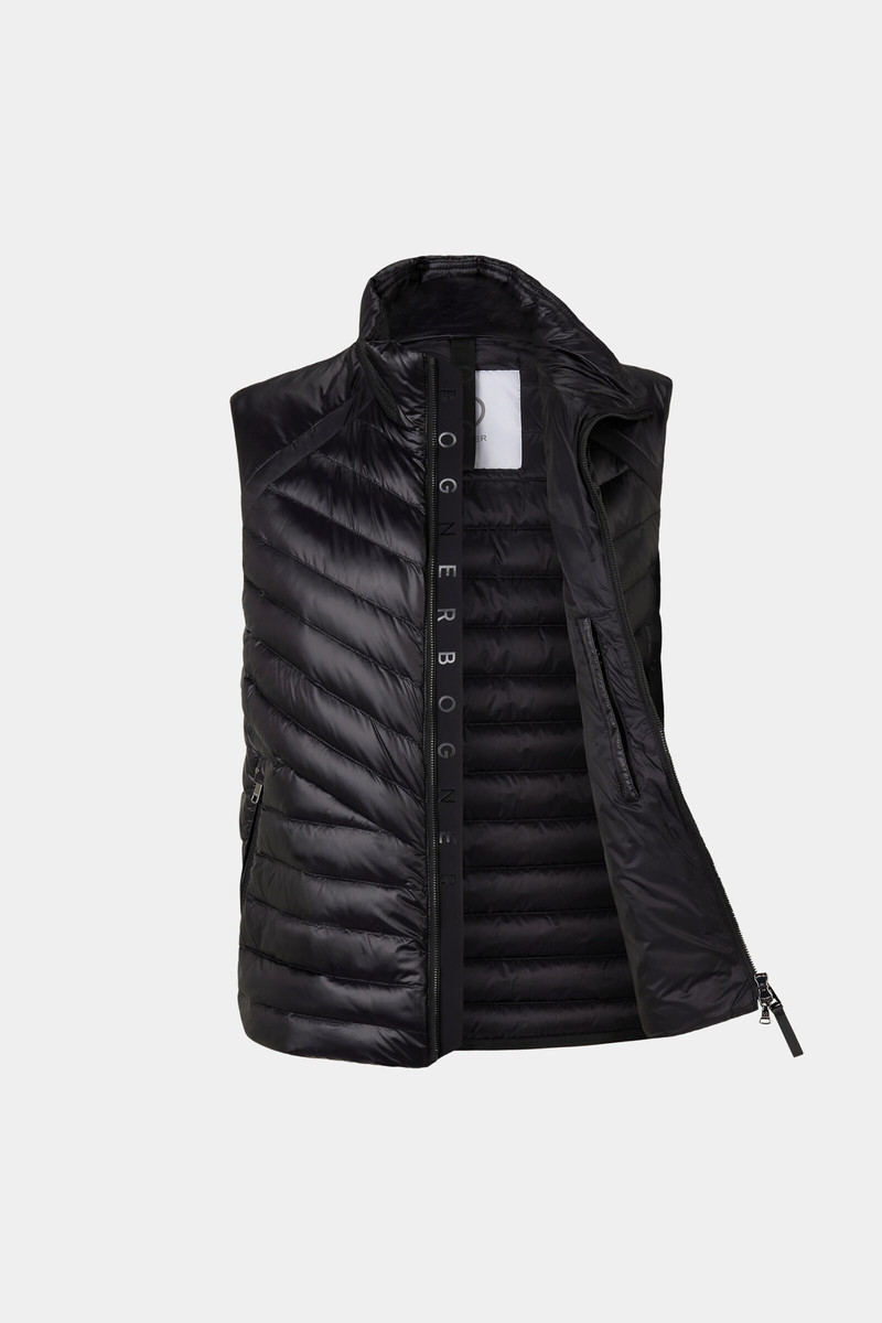 Lasse Lightweight down gilet in Black 7