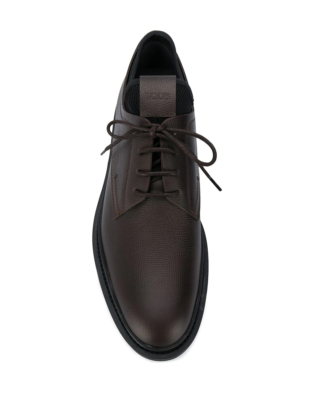 chunky leather lace-up shoes - 4