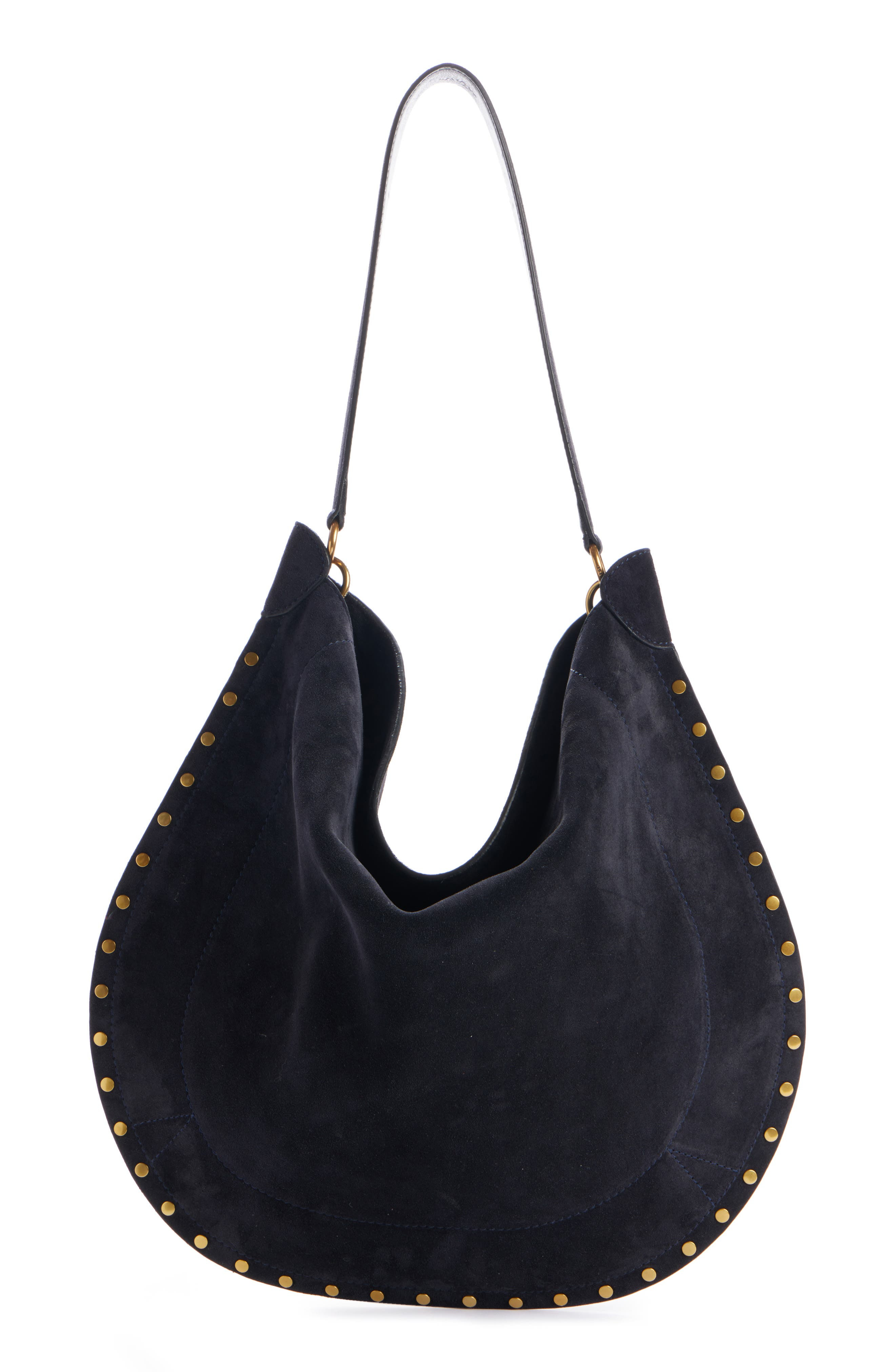 Isabel Marant Oskan Suede Hobo Bag in Black Midnight at Nordstrom - 3