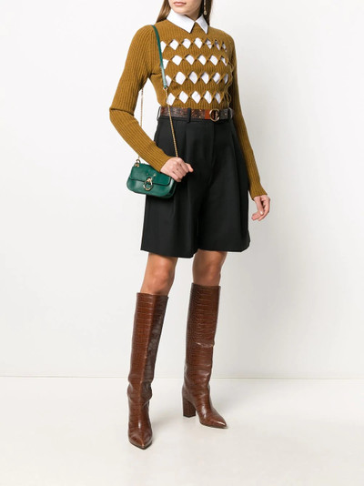 Victoria Beckham argyle cutout sweater outlook