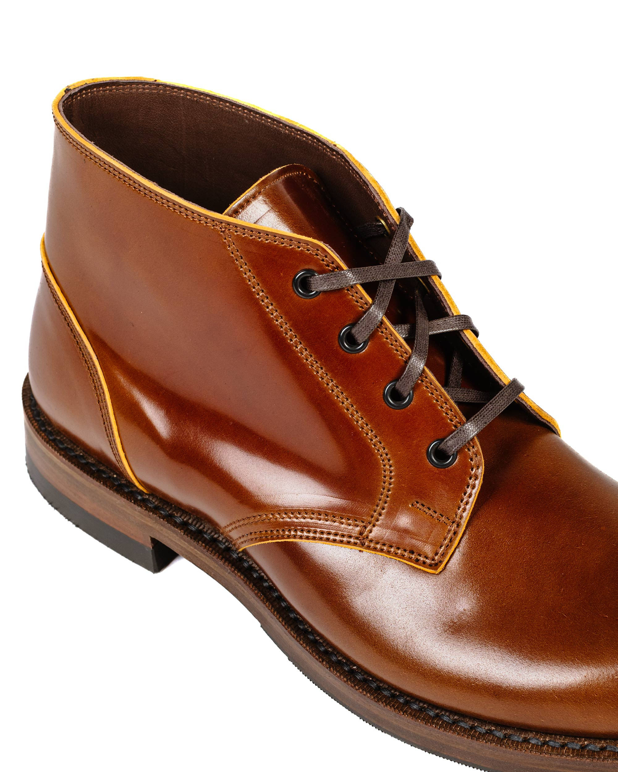 The Steadfast Chukka Boots Shinki Hikaku Shell Cordovan Cognac - 3