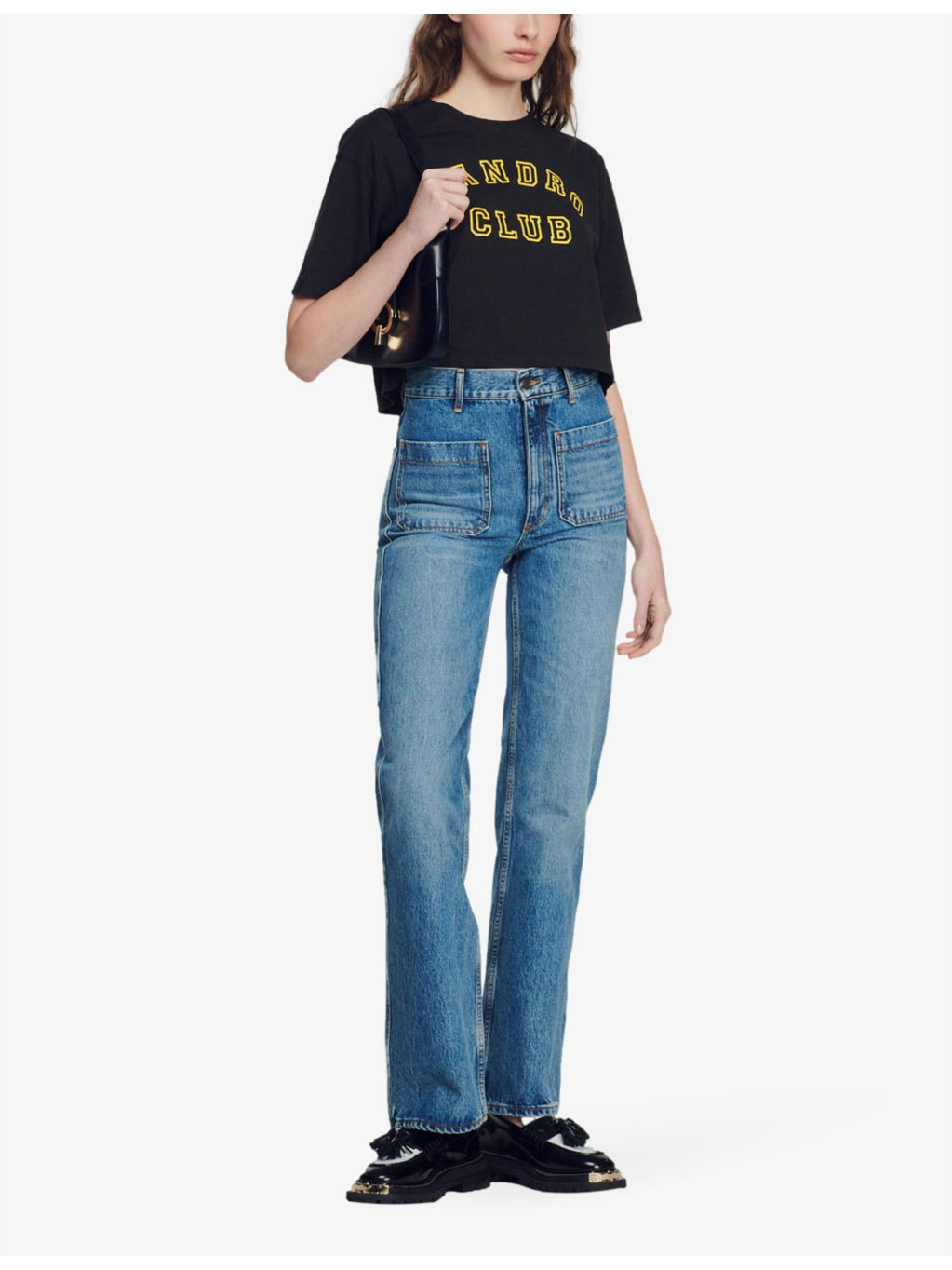 Patch-pocket flared high-rise jeans - 2