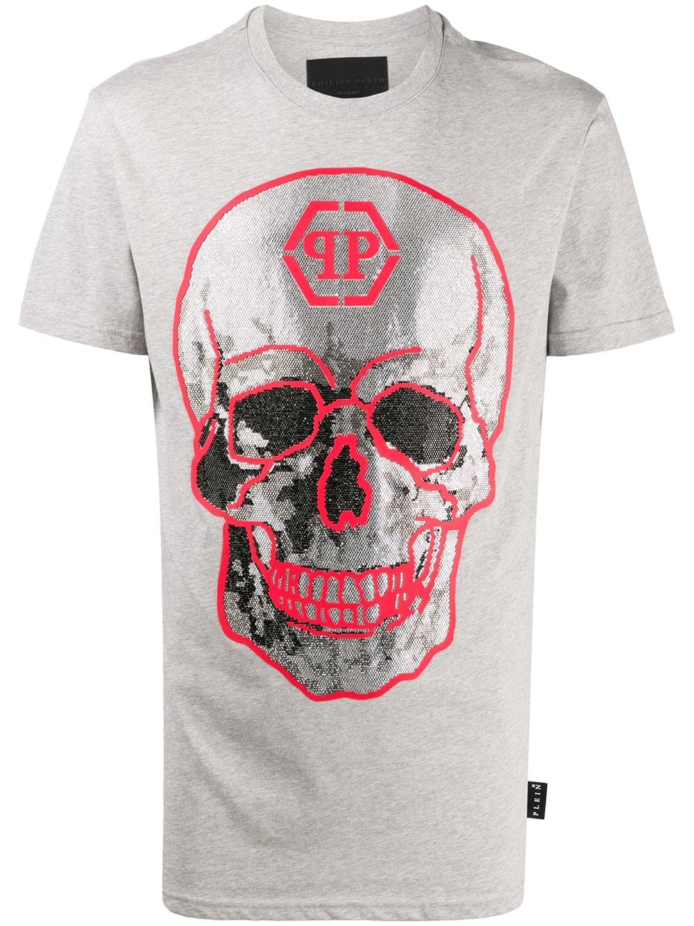 crystal skull print T-shirt - 1