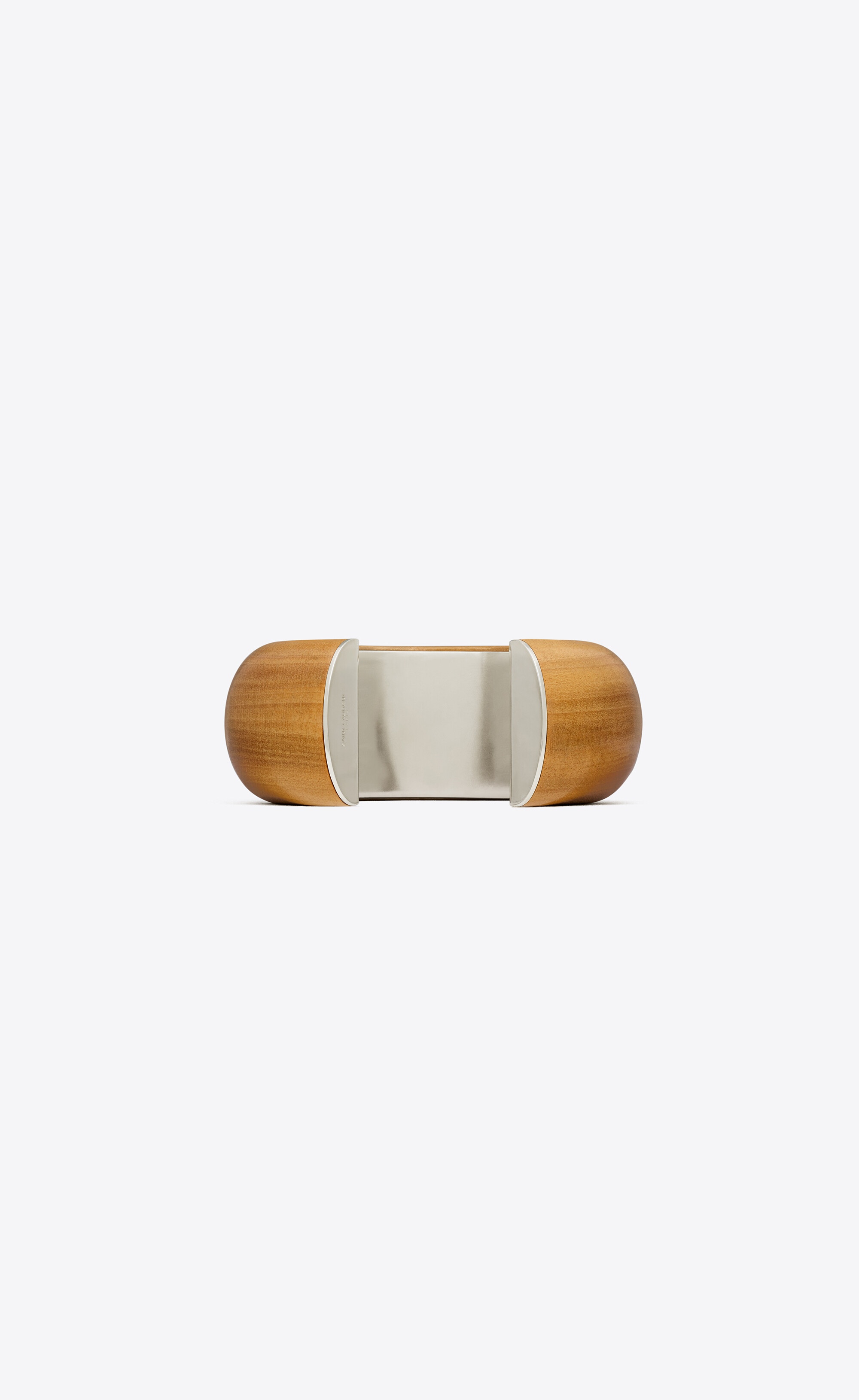 chunky cuff in wood and metal - 5
