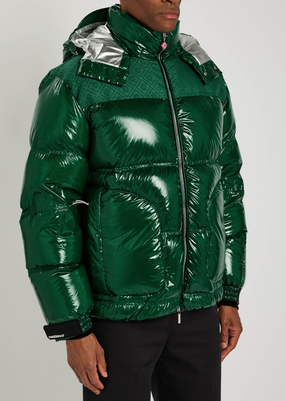 Casablanca Hooded Quilted Glossed Nylon Jacket - 2