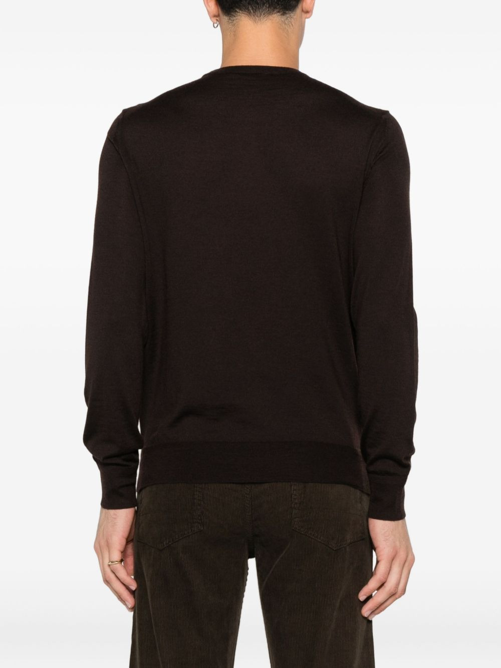 crew-neck cashmere-blend sweater - 4