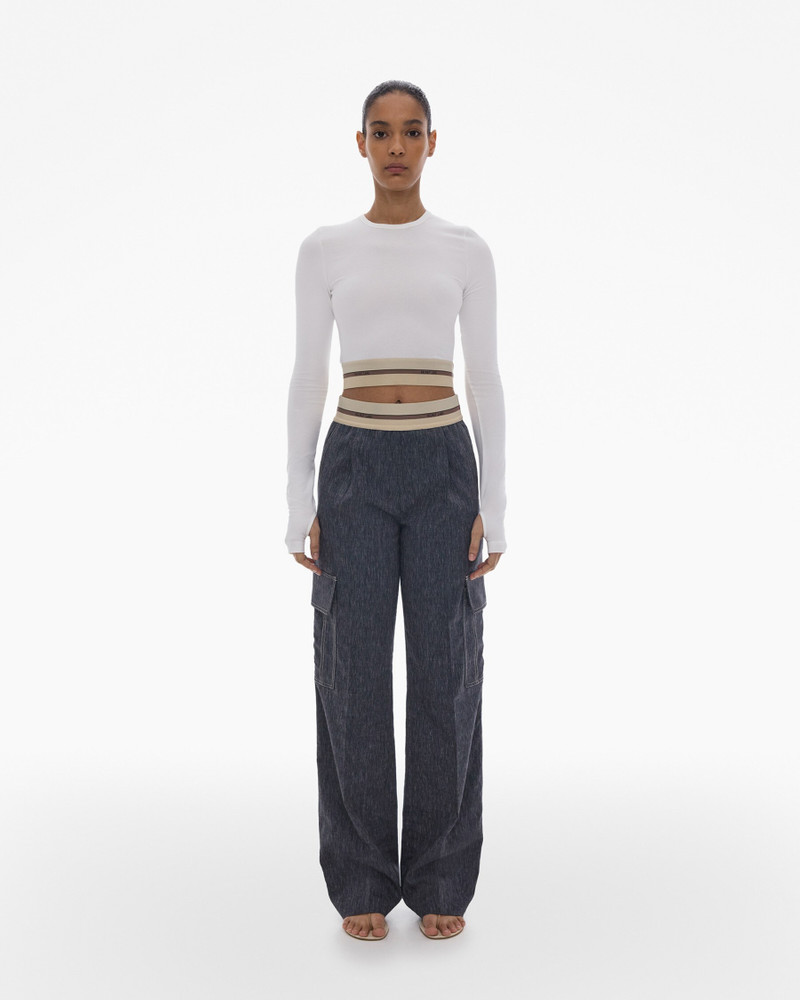 Helmut Lang CROPPED LOGO BABY TEE outlook