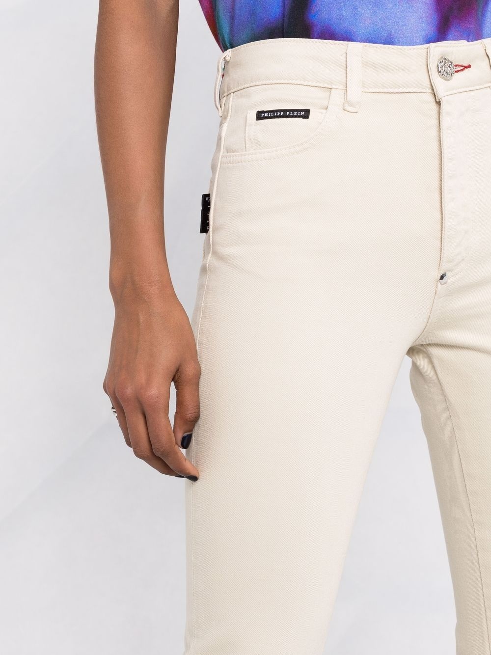 high-waisted flared jeans - 5