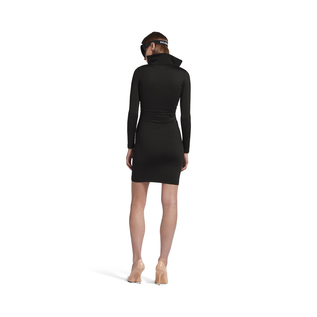 Women's Bra Cut Mini Dress in Black - 4