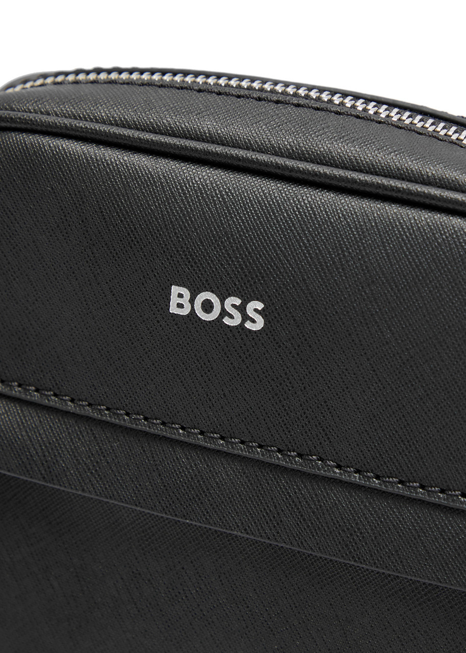 Boss Logo Saffiano Leather Cross-body bag - 3