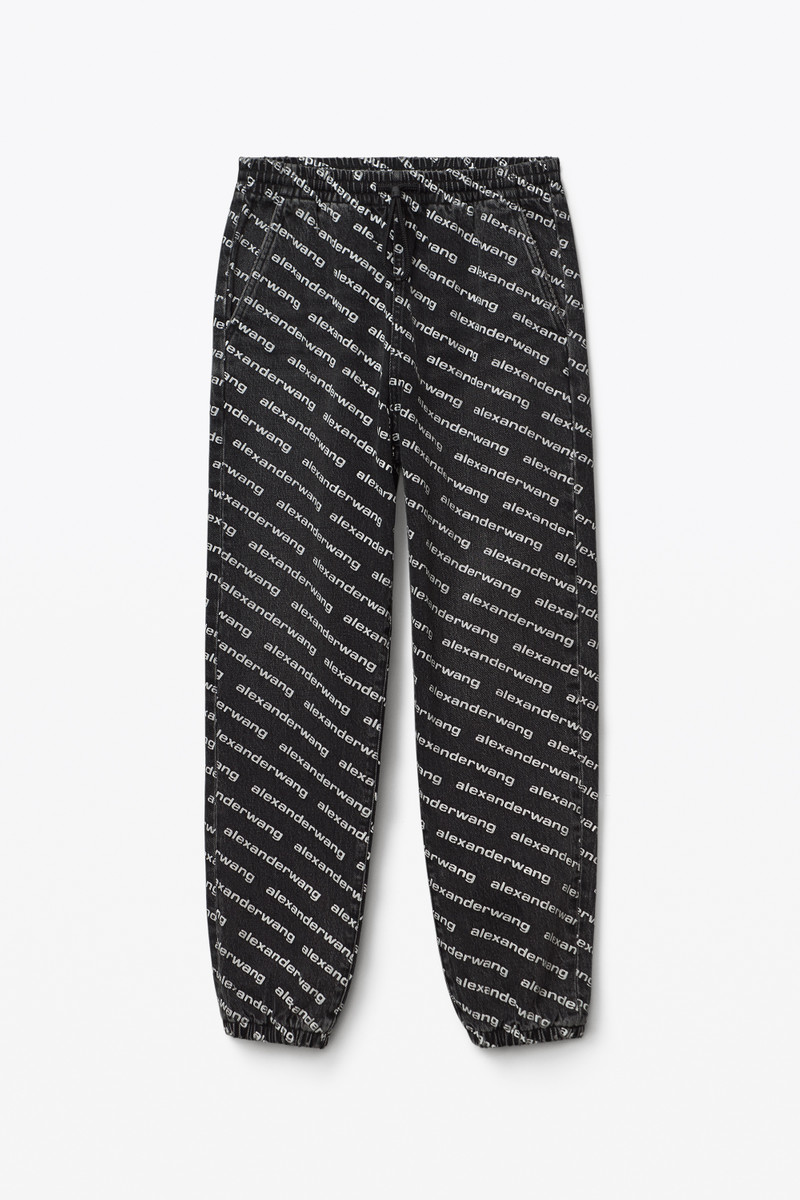 LOGO PRINT JOGGER IN DENIM 1