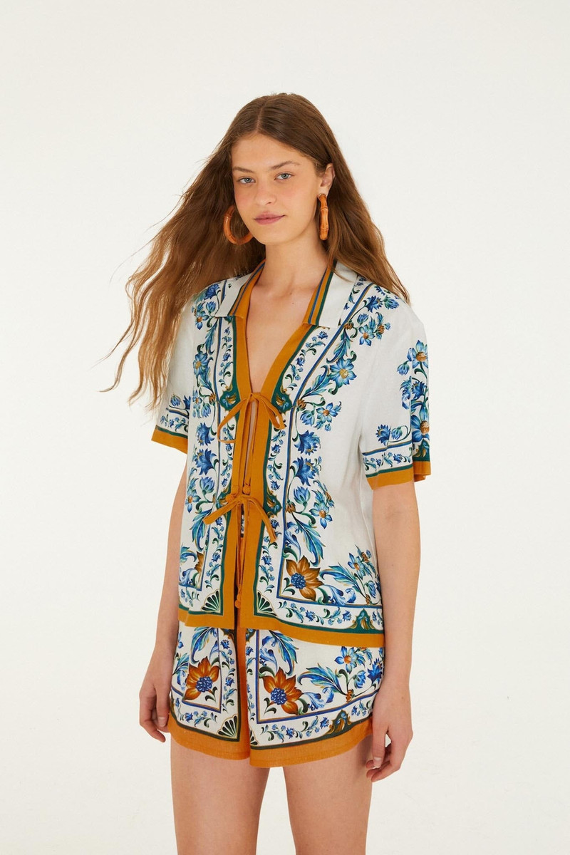Off-White Flora Tile Blouse 4